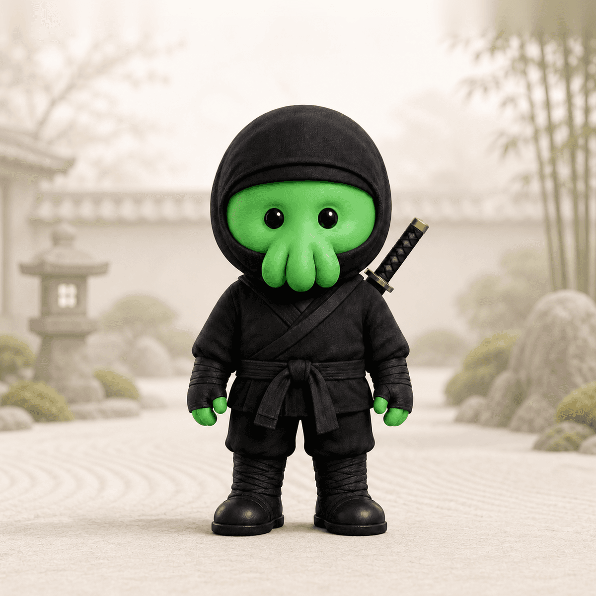 Comet, a squib dressed as a ninja